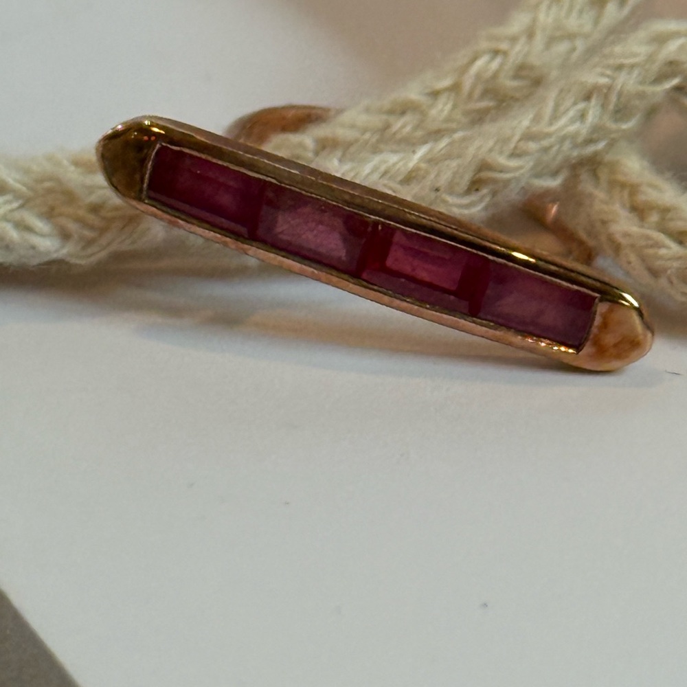 Monica Vinader Gold and Pink Gem Women's Ring
